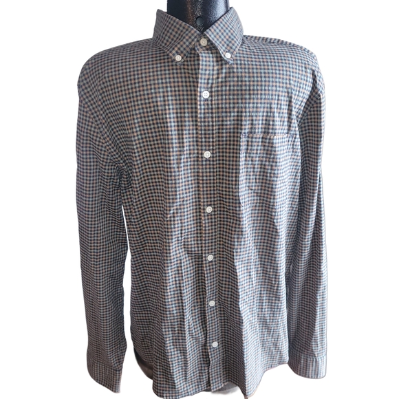 Denver Hayes Mens Multi Colored Plaid Shirt L - Picture 1 of 5